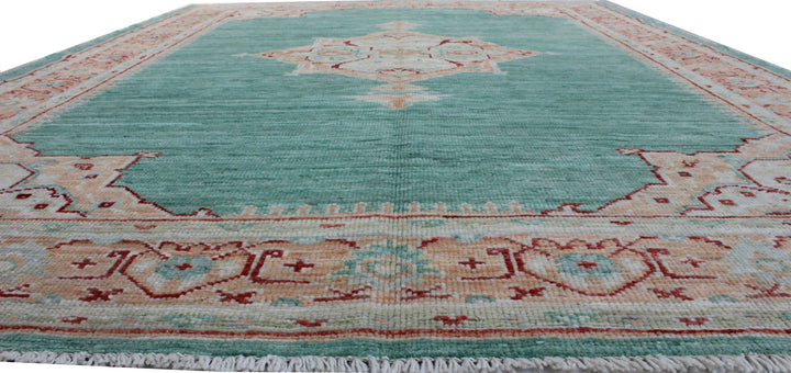 5X7 FT Green Medallion Oushak Rug-San Francisco Rugs--San Francisco Rugs