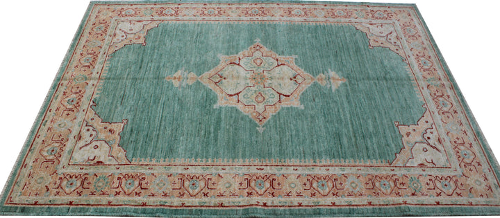 5X7 FT Green Medallion Oushak Rug-San Francisco Rugs--San Francisco Rugs