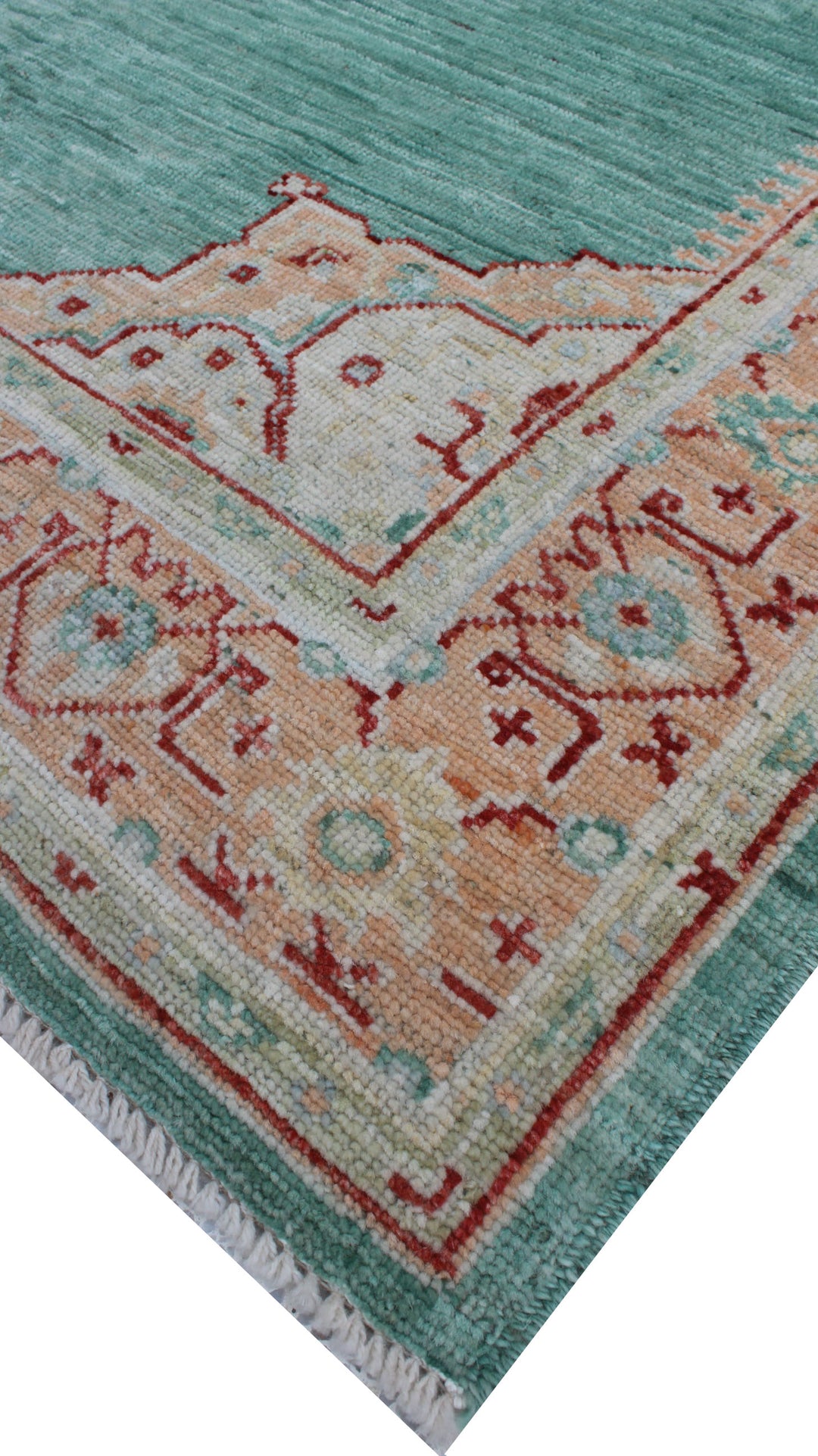 5X7 FT Green Medallion Oushak Rug-San Francisco Rugs--San Francisco Rugs