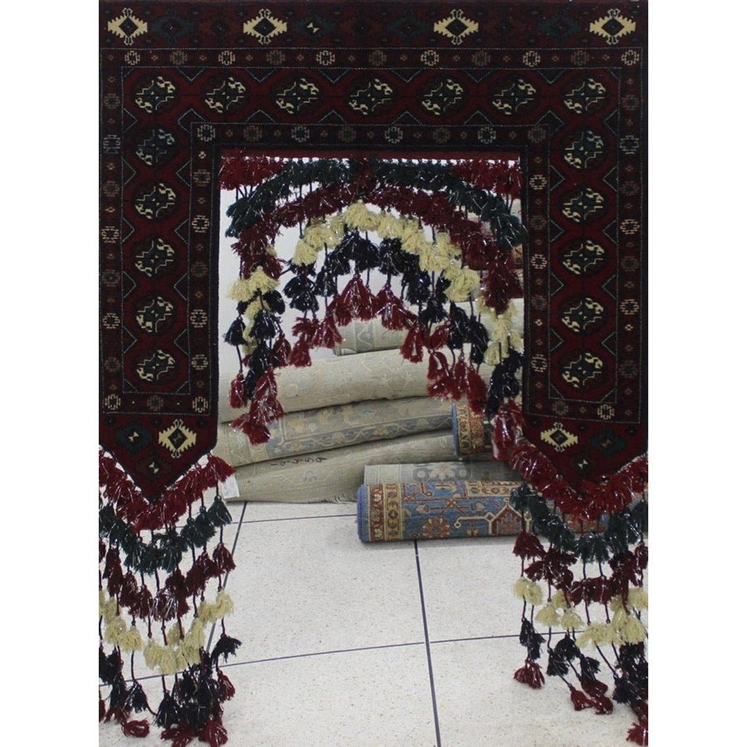 Vintage Wall Hanging Rug - 4.2x4.6 ft Handmade Rug - Hand knotted Wool, Wall Decoration Rug - Hanging Rug For Entry Door-San Francisco Rugs--San Francisco Rugs