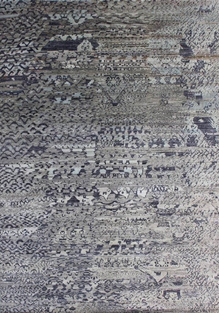 9X12 ABSTRACT MODERN DESIGN HAND KNOTTED RUG-San Francisco Rugs--San Francisco Rugs