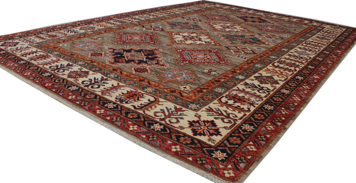 Gray 5'7x8'1 Ft Hand Knotted Wool Rug - Tribal Area Rug - 6x8 Office Rug - Living Room Rug - Small Dining Room Rug - Home Decor Rugs-San Francisco Rugs--San Francisco Rugs