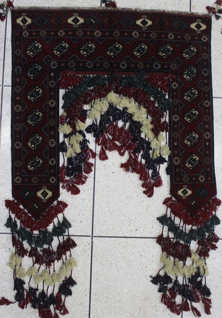 Vintage Wall Hanging Rug - 4.2x4.6 ft Handmade Rug - Hand knotted Wool, Wall Decoration Rug - Hanging Rug For Entry Door-San Francisco Rugs--San Francisco Rugs