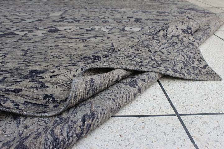 9X12 ABSTRACT MODERN DESIGN HAND KNOTTED RUG-San Francisco Rugs--San Francisco Rugs