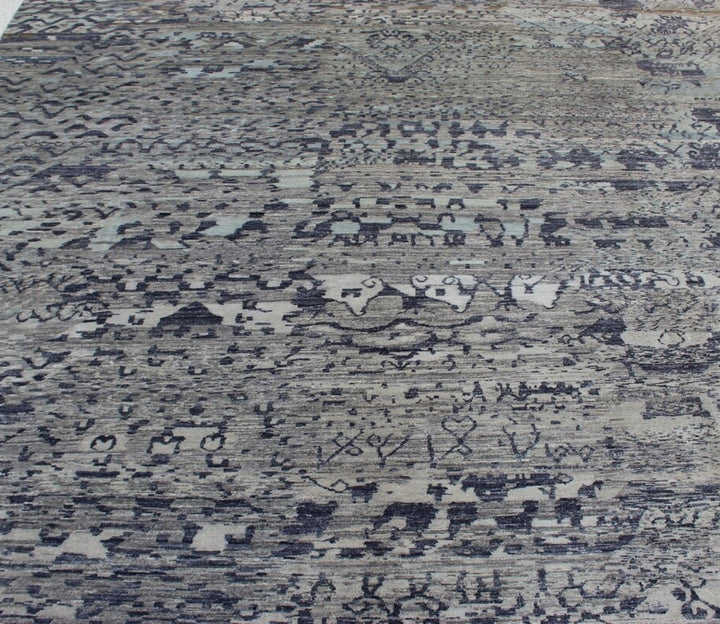 9X12 ABSTRACT MODERN DESIGN HAND KNOTTED RUG-San Francisco Rugs--San Francisco Rugs