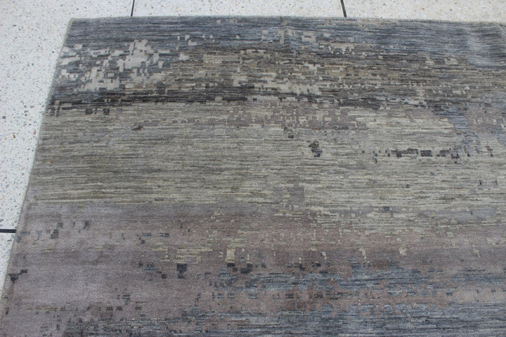 9X12 GRAY WOOL & SILK HAND KNOTTED MODERN RUG-San Francisco Rugs--San Francisco Rugs