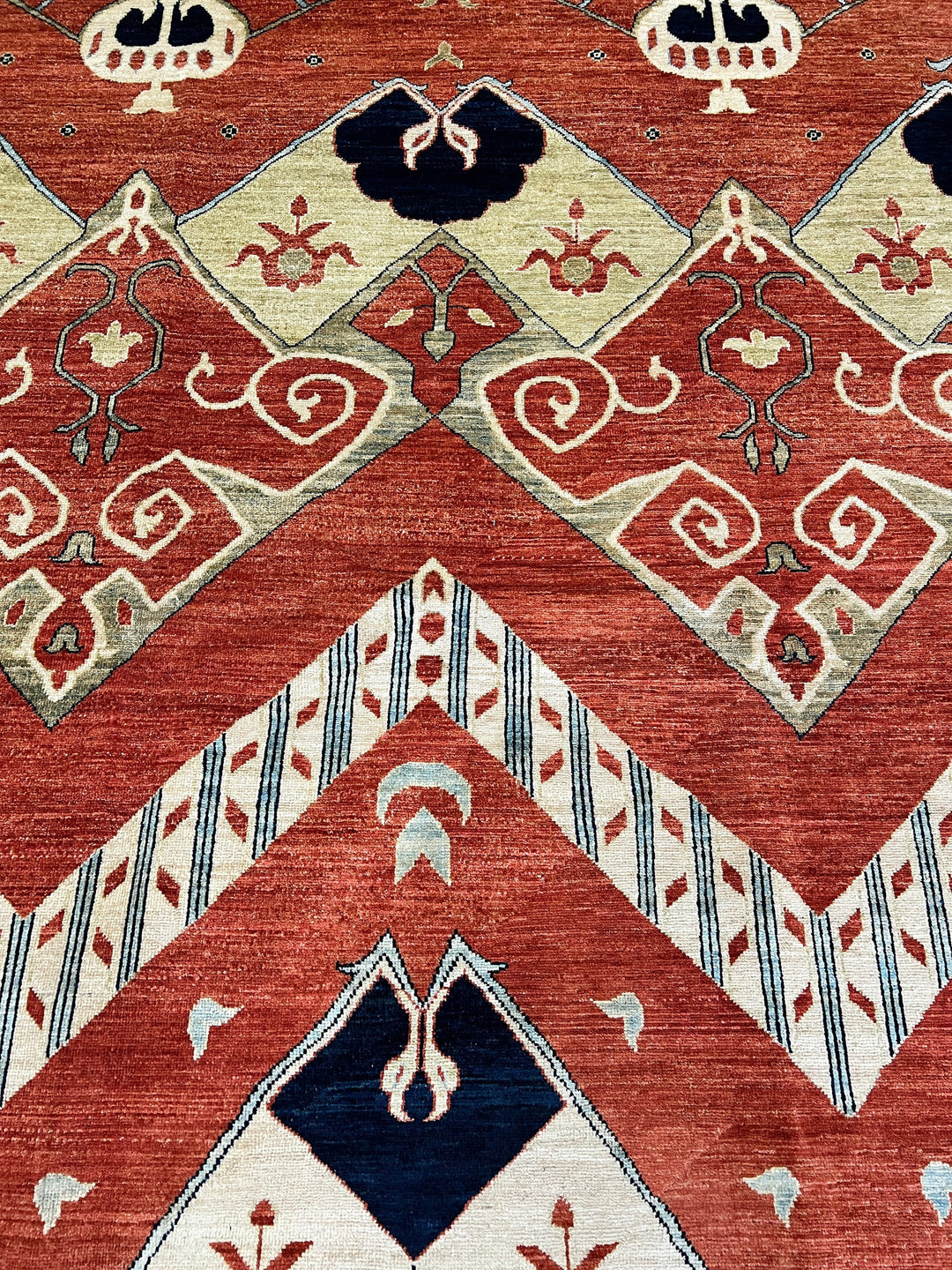 Red 6'4X9'8Ft Hand Knotted Afghan Rug - Tribal Area Rug - Natural Dye Wool Rug - 6x10 Bedroom Rug - Living Room Rug - Dining Room Rug-San Francisco Rugs--San Francisco Rugs