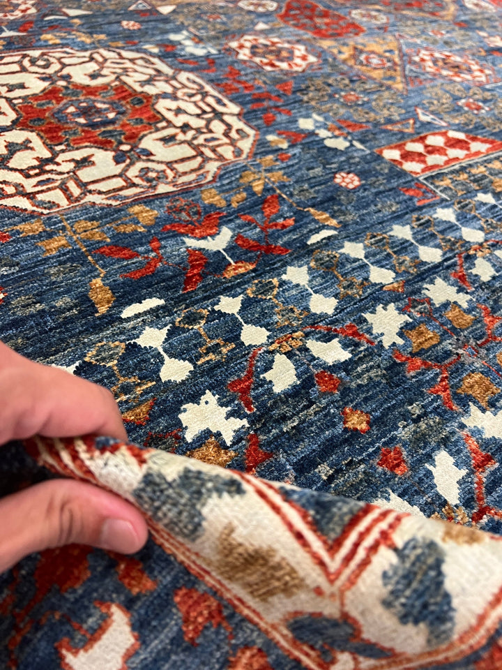 9X12 WOOL & SILK MULTICOLOR MAMLUK HAND KNOTTED RUG-San Francisco Rugs--San Francisco Rugs