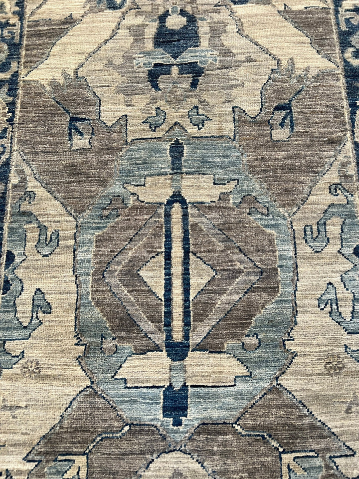 3x8 Ft Hand Knotted Runner Rug - Exquisite Runner Rug - Blue Afghan Rug - Hallway Runner Rug - Entryway Rug - Kitchen Rug - Home Decor Rugs-San Francisco Rugs--San Francisco Rugs