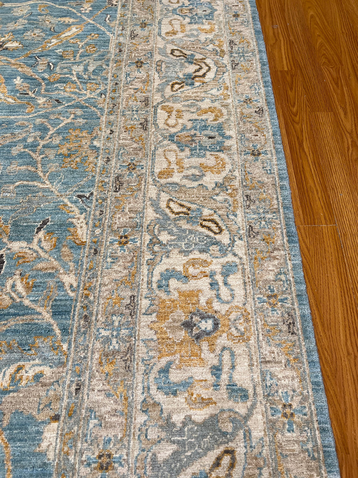 Blue 8x10 Ft Hand Knotted Wool Rug - Tribal Bidjar Rug - Afghan, Area Rug - Soft Color Bedroom Rug - Living Room Rug - Dining Room Rugs-San Francisco Rugs--San Francisco Rugs
