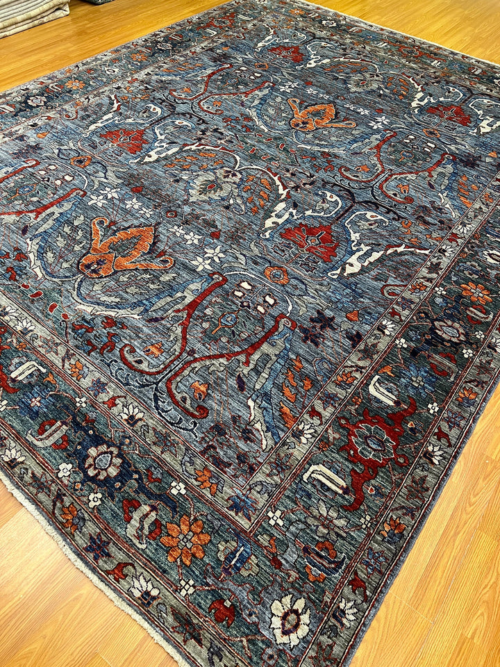 9X12 GRAY GREEN BIJAR TRADITIONAL HAND KNOTTED RUG-San Francisco Rugs--San Francisco Rugs