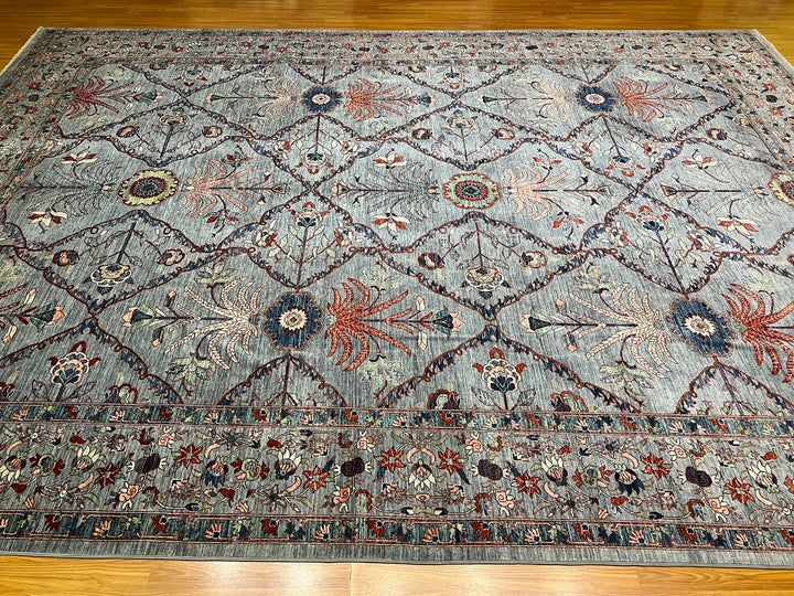 10x14 GREY MOGUL DEISGN HAND KNOTTED RUG-San Francisco Rugs--San Francisco Rugs