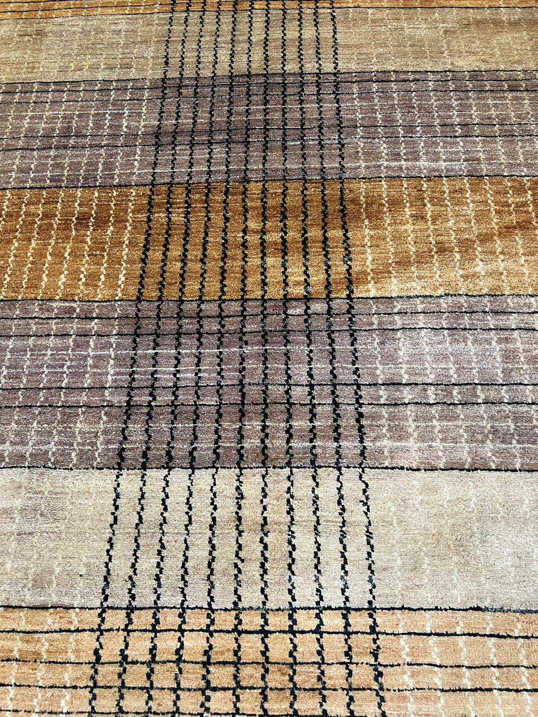 8X10 BROWN GOLD MOROCCAN HAND KNOTTED RUG-San Francisco Rugs--San Francisco Rugs