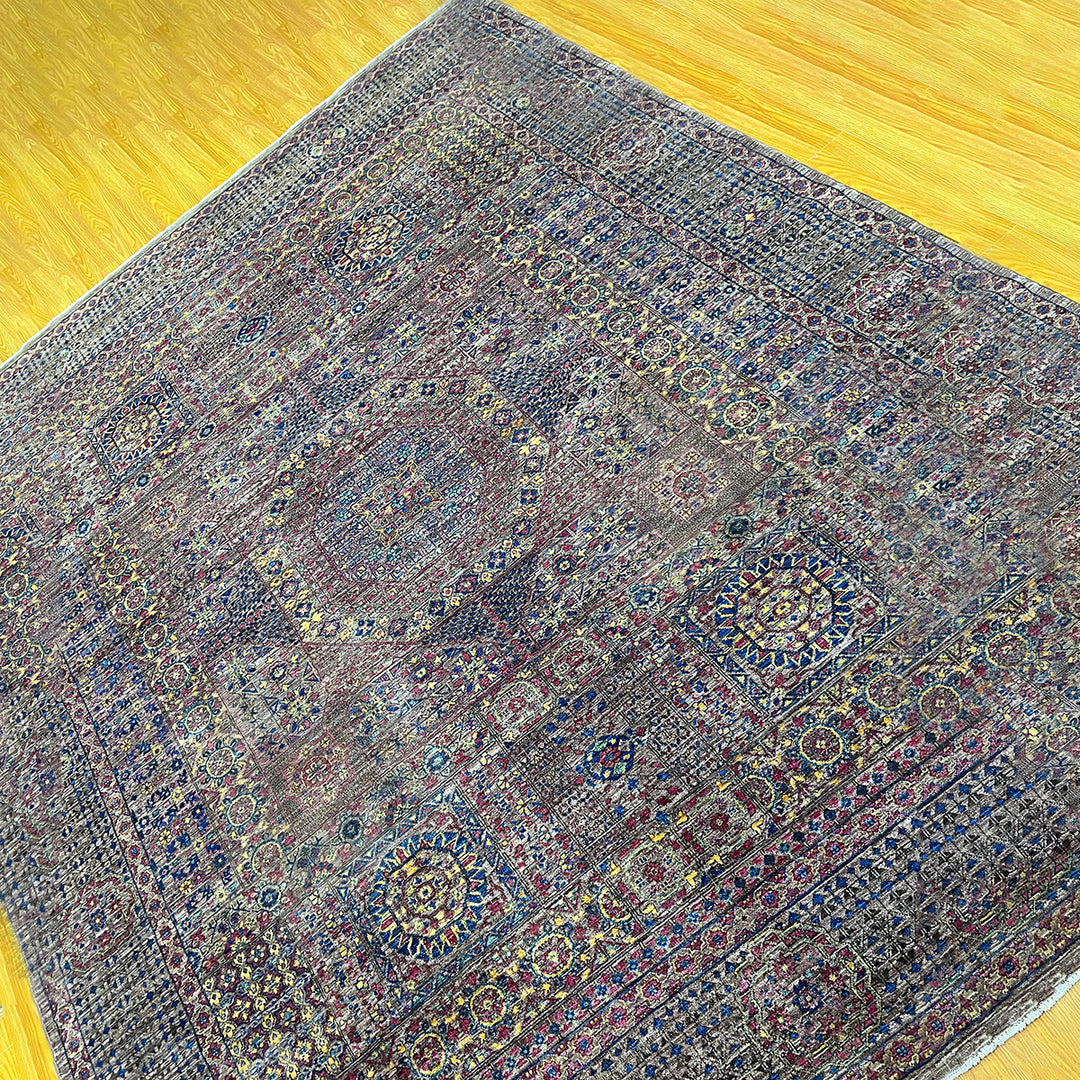 Tribal 8x10 Ft Hand Knotted Mamluk Rug - Purple Medallion Rug - 8x10 Dining Room Rug - Living Room Rug - Bedroom Rug - Home Decor Rugs-San Francisco Rugs--San Francisco Rugs