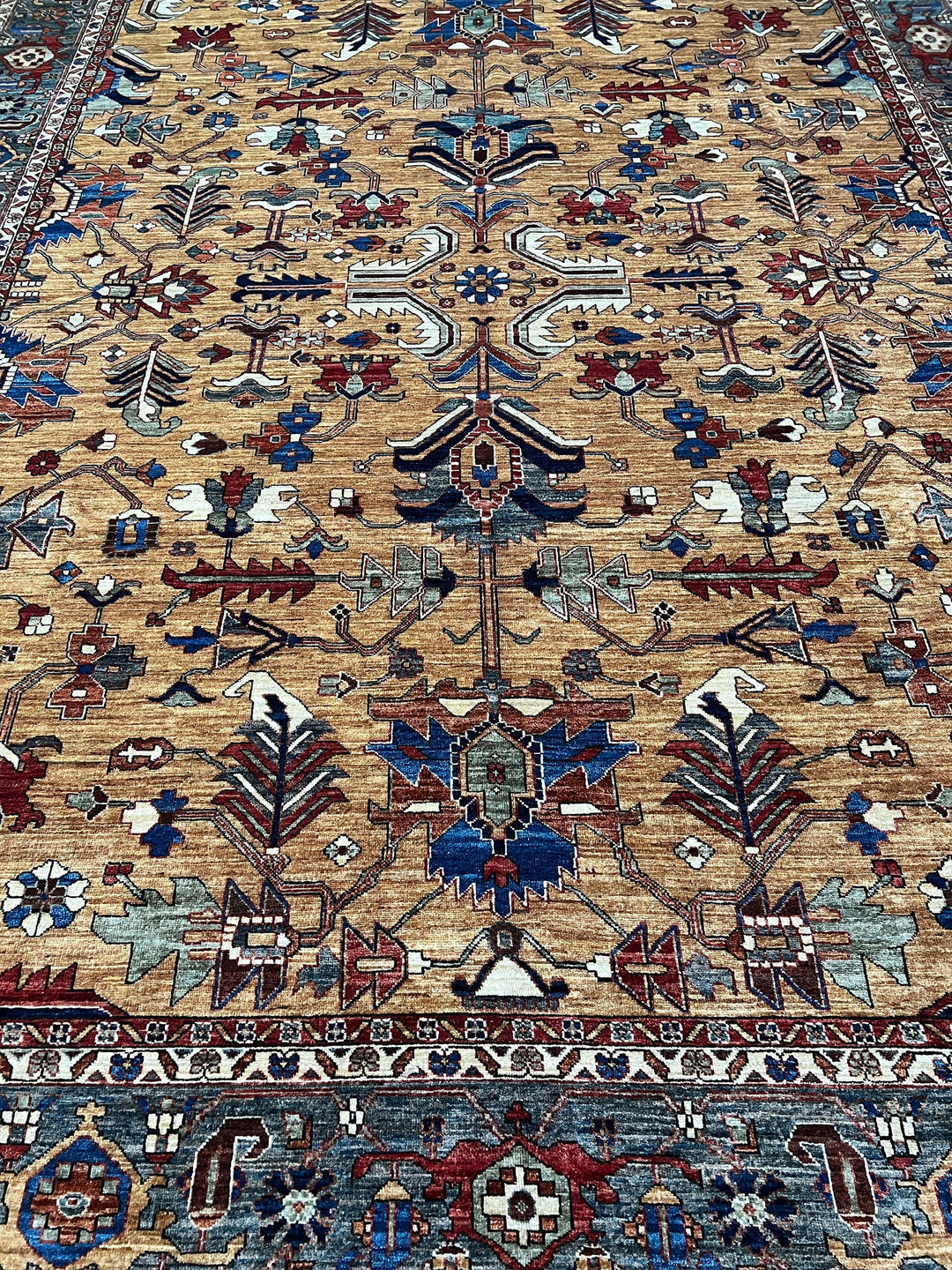 9X12 CAMEL GOLD SERAPI HAND KNOTTED RUG-San Francisco Rugs--San Francisco Rugs