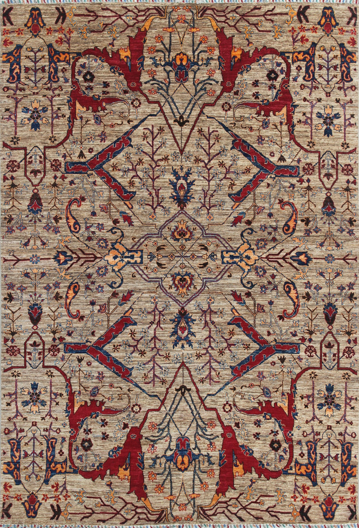 Natural Gray 6x8 Ft Hand Knotted Bidjar Rug - Transitional Area Rug - Afghan Wool Rugs - 6x8 Living Room Rug - Dining Room Rug - Home Decor-San Francisco Rugs--San Francisco Rugs