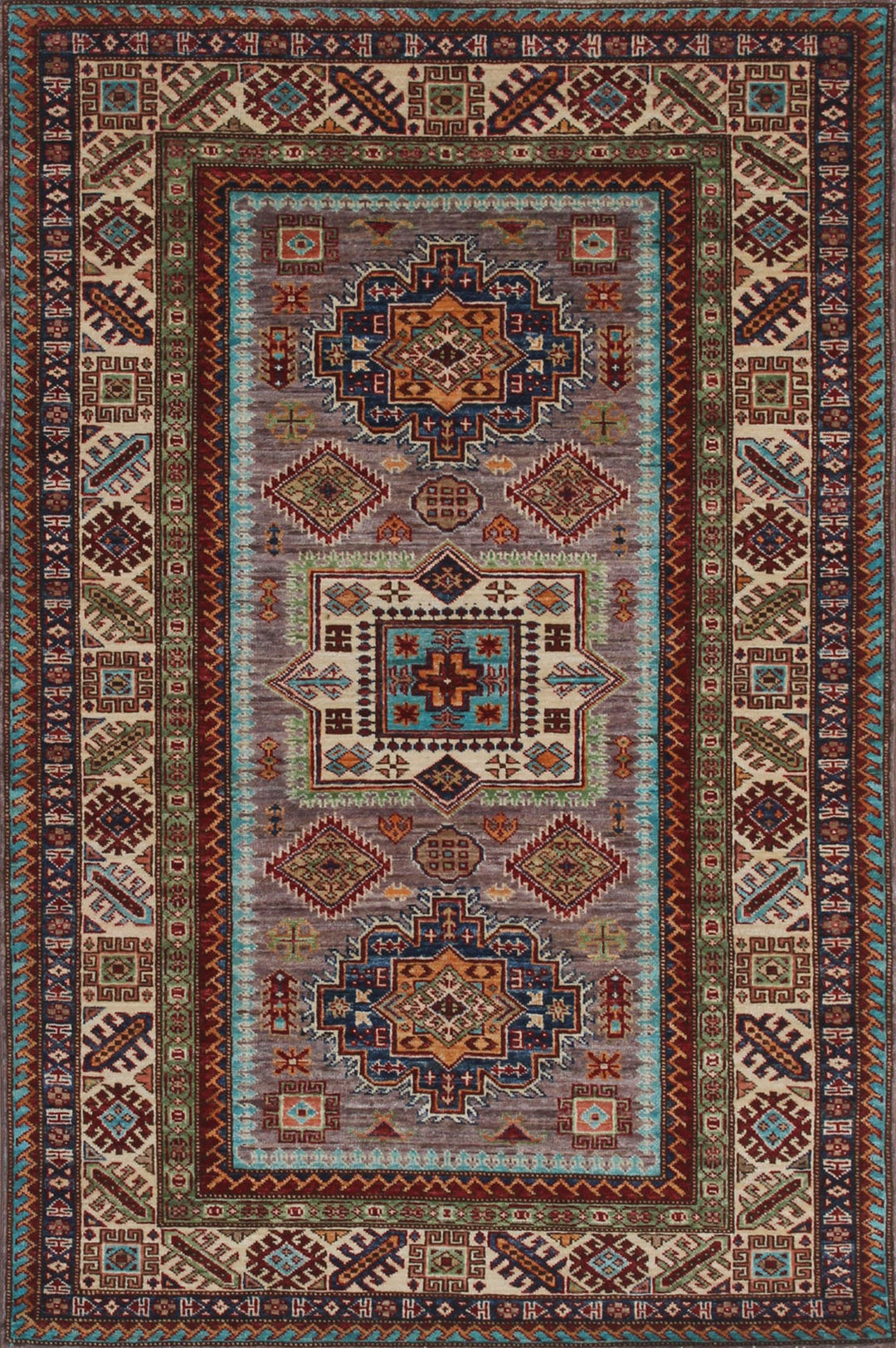 Tribal 4x6 Ft Hand Knotted Rug - Nomadic Shirvan Rug - Soft Plush Wool Rug - Entryway Rug - Small Office, Living Room, Rug - Home Decor Rugs-San Francisco Rugs--San Francisco Rugs