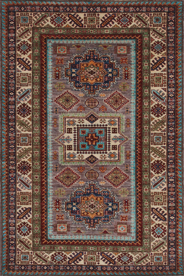Tribal 4x6 Ft Hand Knotted Rug - Nomadic Shirvan Rug - Soft Plush Wool Rug - Entryway Rug - Small Office, Living Room, Rug - Home Decor Rugs-San Francisco Rugs--San Francisco Rugs