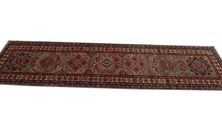 Gray 3x10 Ft Runner Rug - Hand Knotted Tribal Runner Rug - Exquisite Hallway Rug - Plush Wool Rug - 10 ft Kitchen Rug - home Decor Rugs-San Francisco Rugs--San Francisco Rugs