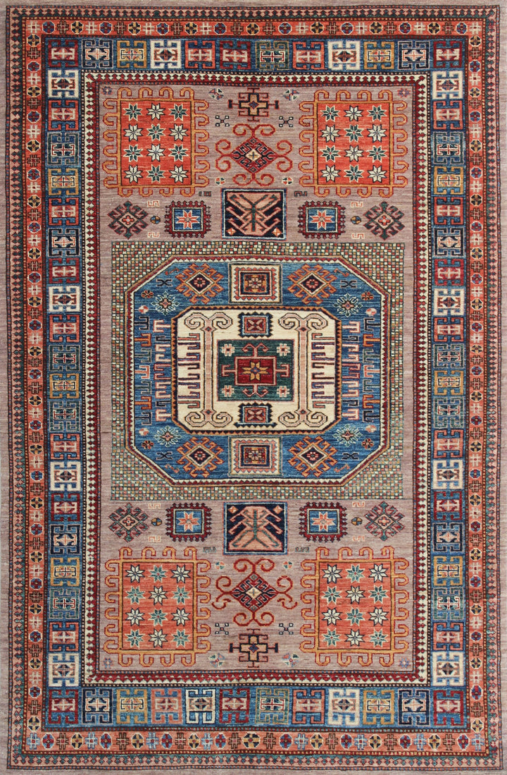 Tribal 6x8 Ft Hand Knotted Afghan Rug - Medallion Rug - Soft Plush Wool Rug - 6x8 Bedroom Rug - Living Room Rug - Office Rug - Home Decor-San Francisco Rugs--San Francisco Rugs