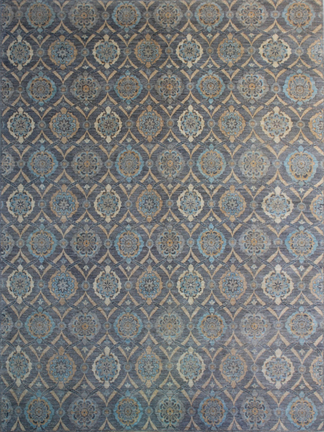 8x10 Ft Transitional Rug - Gray Blue Area Rug - Hand Knotted Wool Rug - Bedroom Rug - Dining Room Rug - Living Room Rug - Home Decor Rugs-San Francisco Rugs--San Francisco Rugs