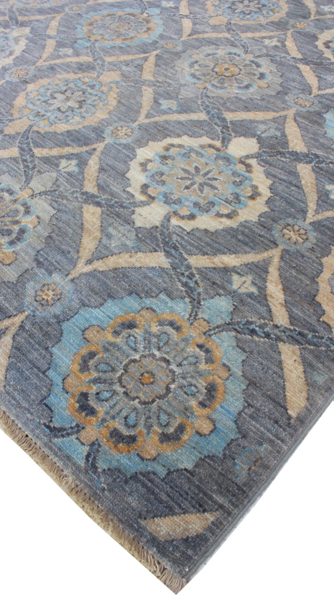 8x10 Ft Transitional Rug - Gray Blue Area Rug - Hand Knotted Wool Rug - Bedroom Rug - Dining Room Rug - Living Room Rug - Home Decor Rugs-San Francisco Rugs--San Francisco Rugs
