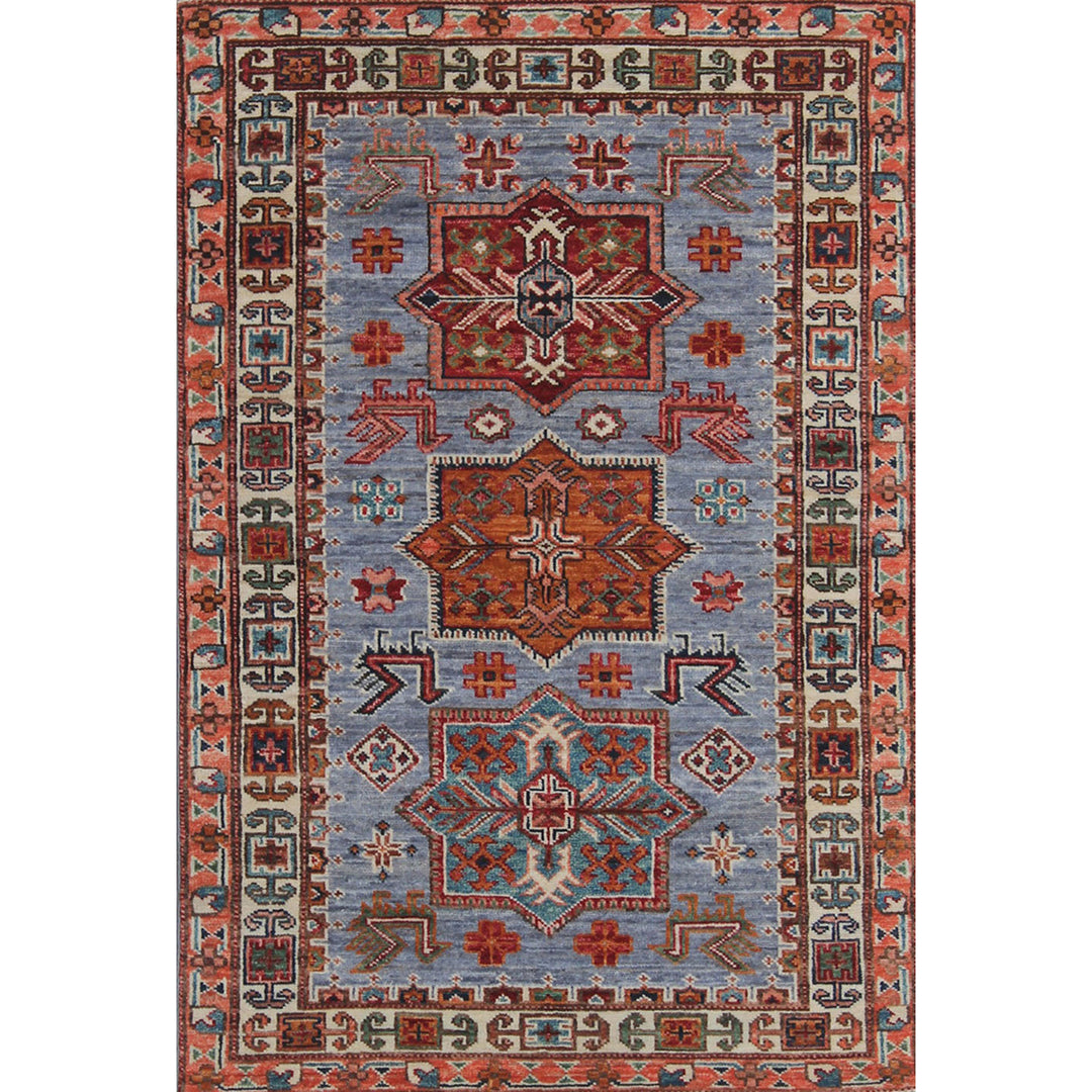 Gray 2'9x4'0 ft Hand Knotted Rug - Soft Wool Rug - Tribal Afghan Rug - 3x4 Entryway Rug - Small kitchen Rug - Office Rug - Home Decor Rugs-San Francisco Rugs--San Francisco Rugs