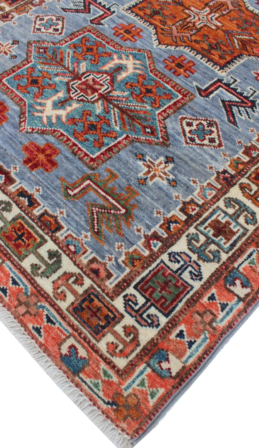 Gray 3x4 Ft Hand knotted Wool Rug -Soft Wool Rug - Tribal Rug - Entryway Rug - Small Kitchen Rug - 3x4 Office Rug - Interior Design Rugs-San Francisco Rugs--San Francisco Rugs