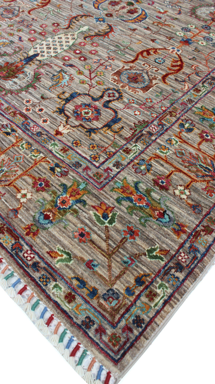 Natural Gray 5x7 Ft Hand Knotted Wool Rug - Afghan Area Rug - Soft Wool Rug - Small Area Rug For Office, Bedroom, Living Room - Home Decors-San Francisco Rugs--San Francisco Rugs