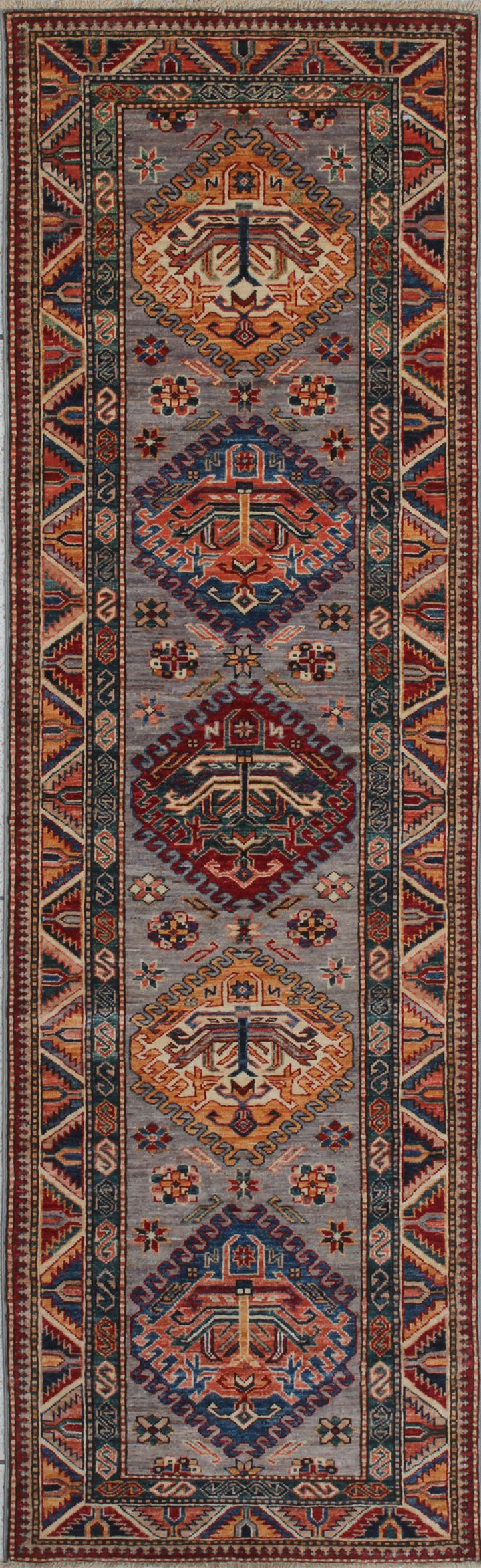 Tribal 3x9 Ft Hand Knotted Runner Rug - Soft Plush Wool Rug - 9 Ft Hallway Runner - Kitchen Runner Rug - Home Decor Rugs-San Francisco Rugs--San Francisco Rugs