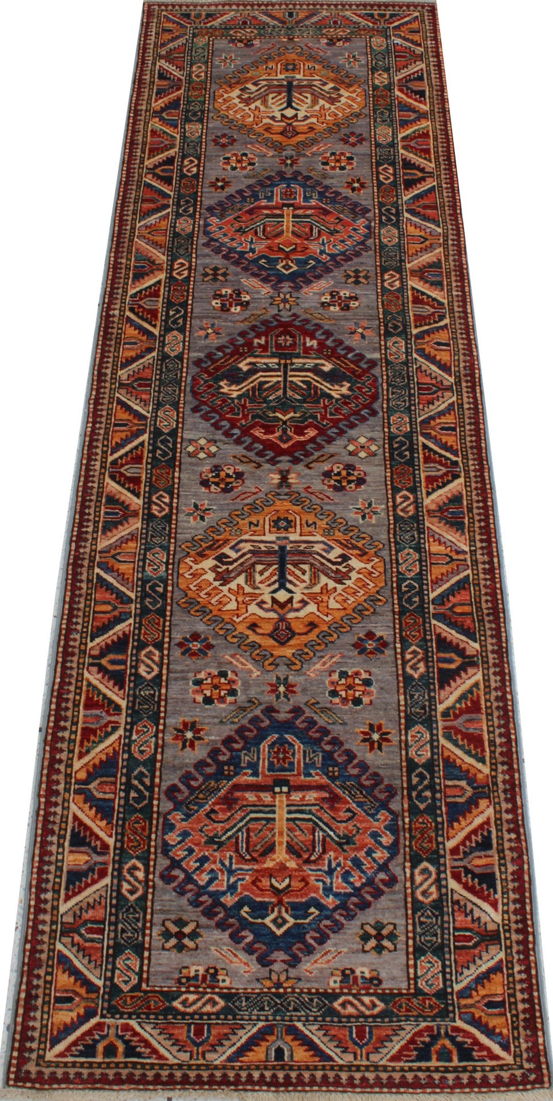 Tribal 3x9 Ft Hand Knotted Runner Rug - Soft Plush Wool Rug - 9 Ft Hallway Runner - Kitchen Runner Rug - Home Decor Rugs-San Francisco Rugs--San Francisco Rugs