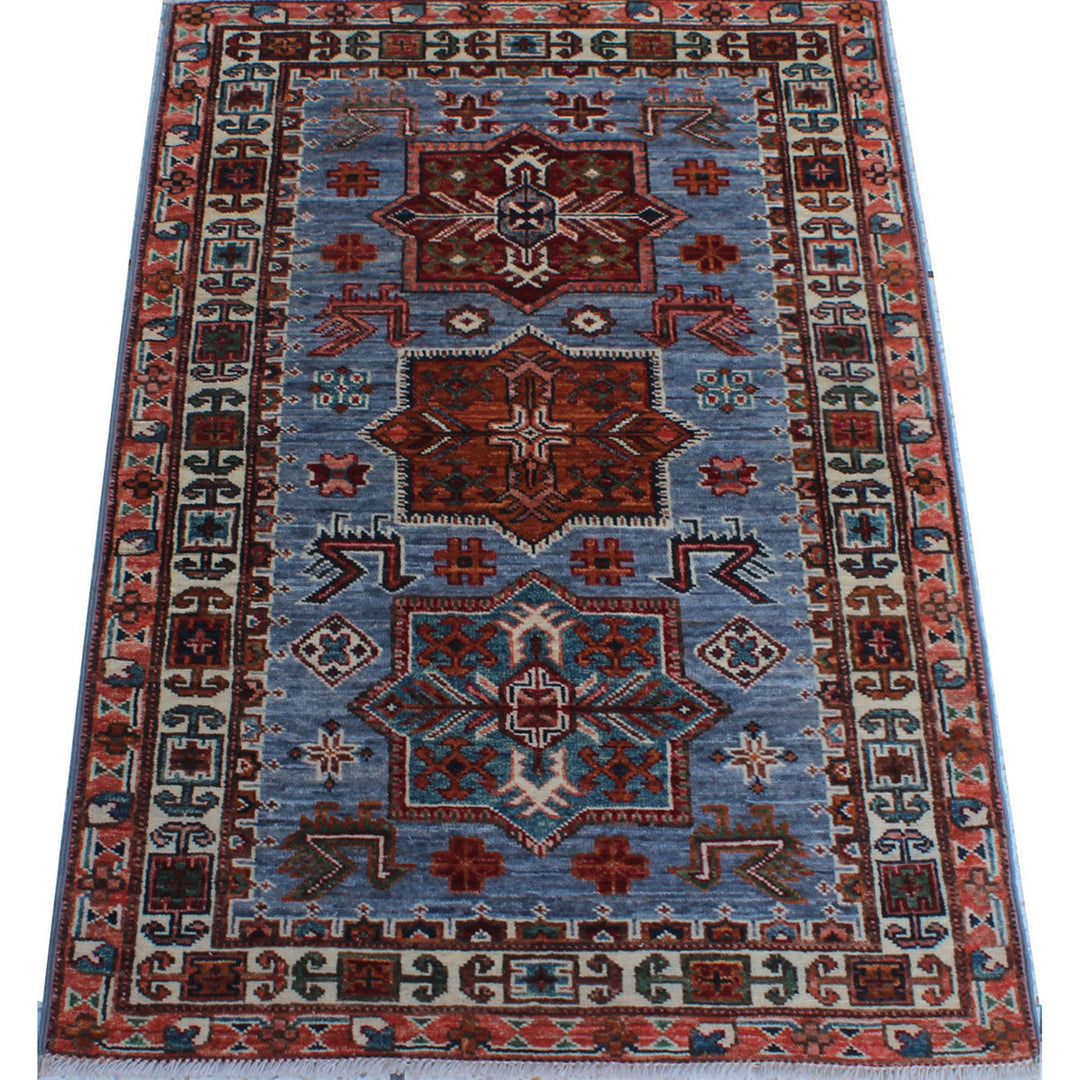 Gray 2'9x4'0 ft Hand Knotted Rug - Soft Wool Rug - Tribal Afghan Rug - 3x4 Entryway Rug - Small kitchen Rug - Office Rug - Home Decor Rugs-San Francisco Rugs--San Francisco Rugs