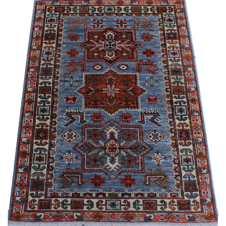 Gray 2'9x4'0 ft Hand Knotted Rug - Soft Wool Rug - Tribal Afghan Rug - 3x4 Entryway Rug - Small kitchen Rug - Office Rug - Home Decor Rugs-San Francisco Rugs--San Francisco Rugs