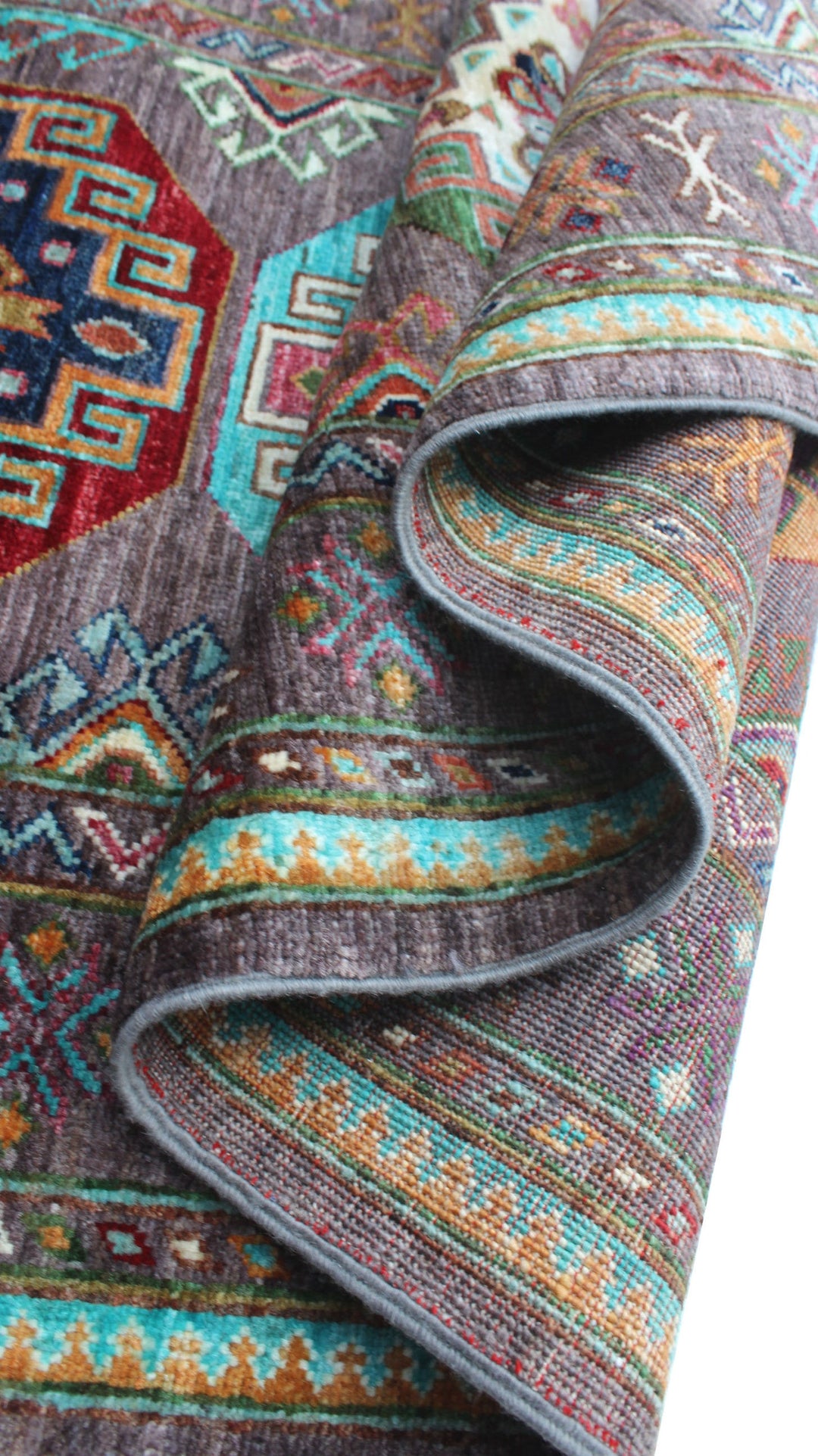 Tribal 3x10 Ft Hand Knotted Runner Rug - Geometric Design Rug - Turkmen Ersari Rug - Hallway Runner Rug - Kitchen Runner Rug - Home Decors-San Francisco Rugs--San Francisco Rugs