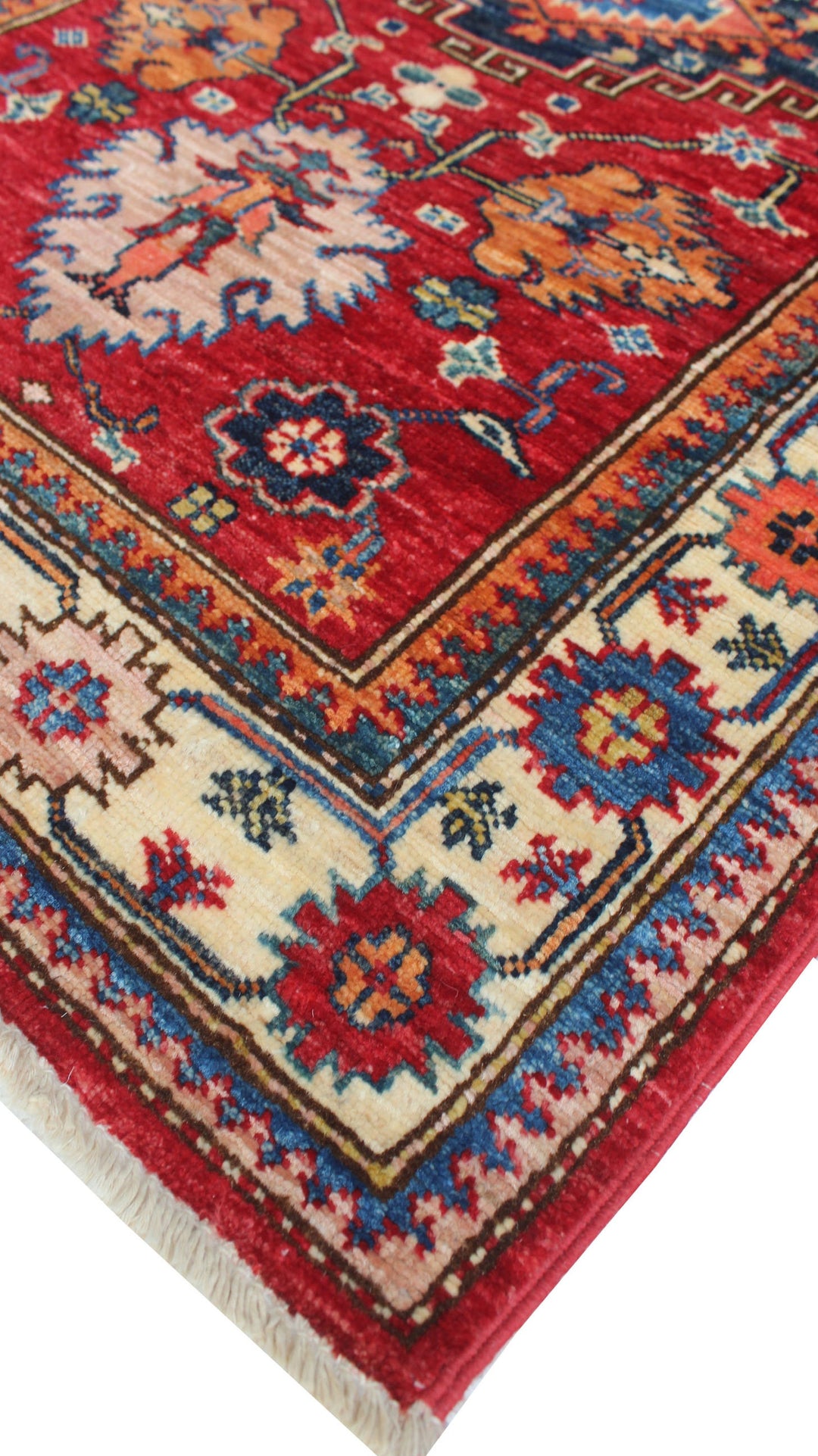 Red 2'8x4'0 Ft Hand Knotted Accent Rug - Hand Woven, Plush Rug - Tribal Entryway Rug - 3x4 Kitchen Rug - Home Decor Rugs-San Francisco Rugs--San Francisco Rugs