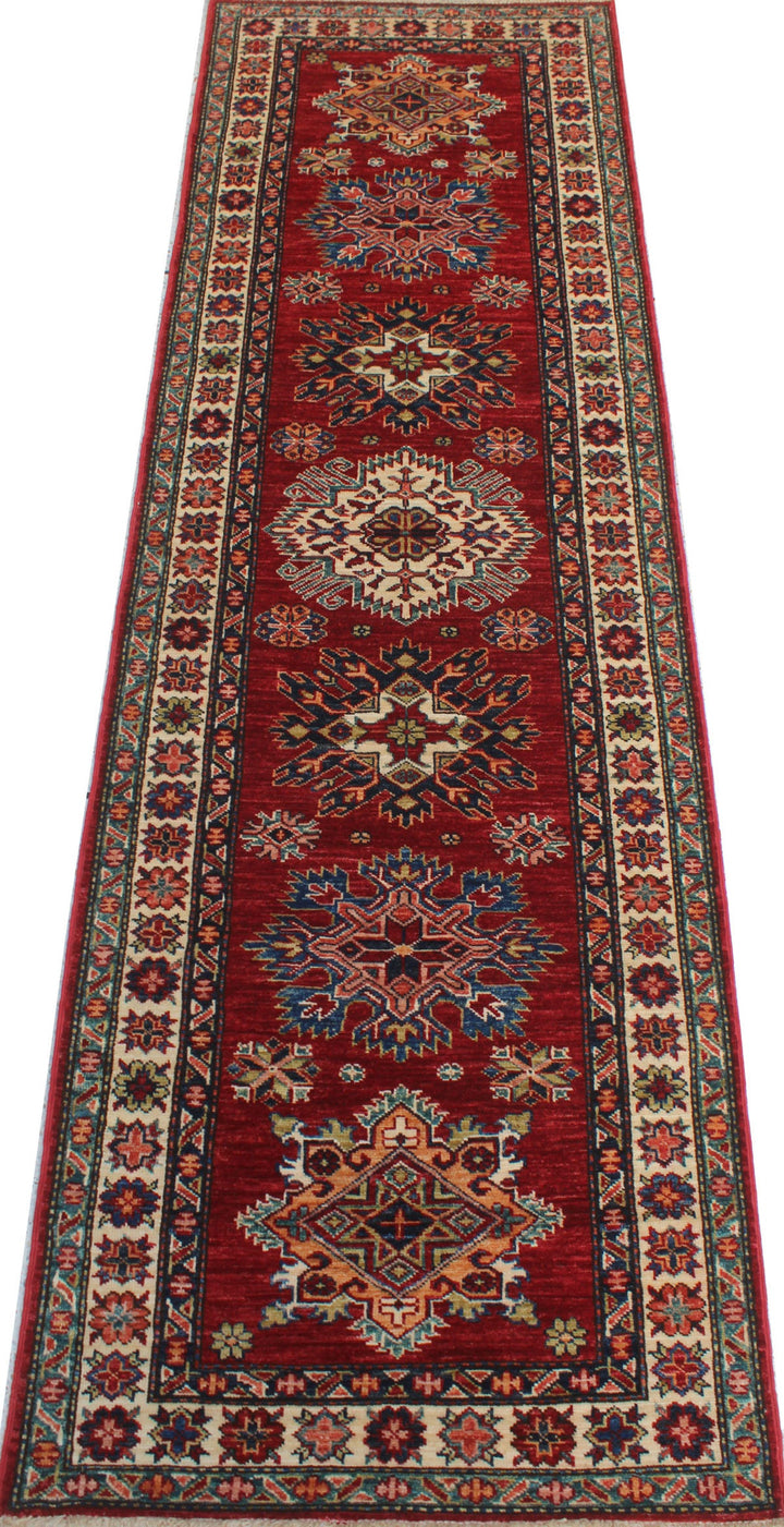 Red 2'7x8'4 Ft Hand Knotted Runner Rug - Oriental Runner Rugs - Tribal Hallway Runner Rug - Plush Wool Rug - Kitchen Runner Rug - Home Decor-San Francisco Rugs--San Francisco Rugs