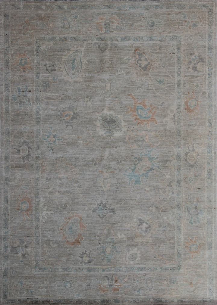 Vintage 5x7 Ft Hand Knotted Rug - Turkish Oushak Rug - Plush Wool Rug - Hand Woven Oriental Rug - Light Color Bedroom Rug - 5x7 Office Rug-San Francisco Rugs--San Francisco Rugs