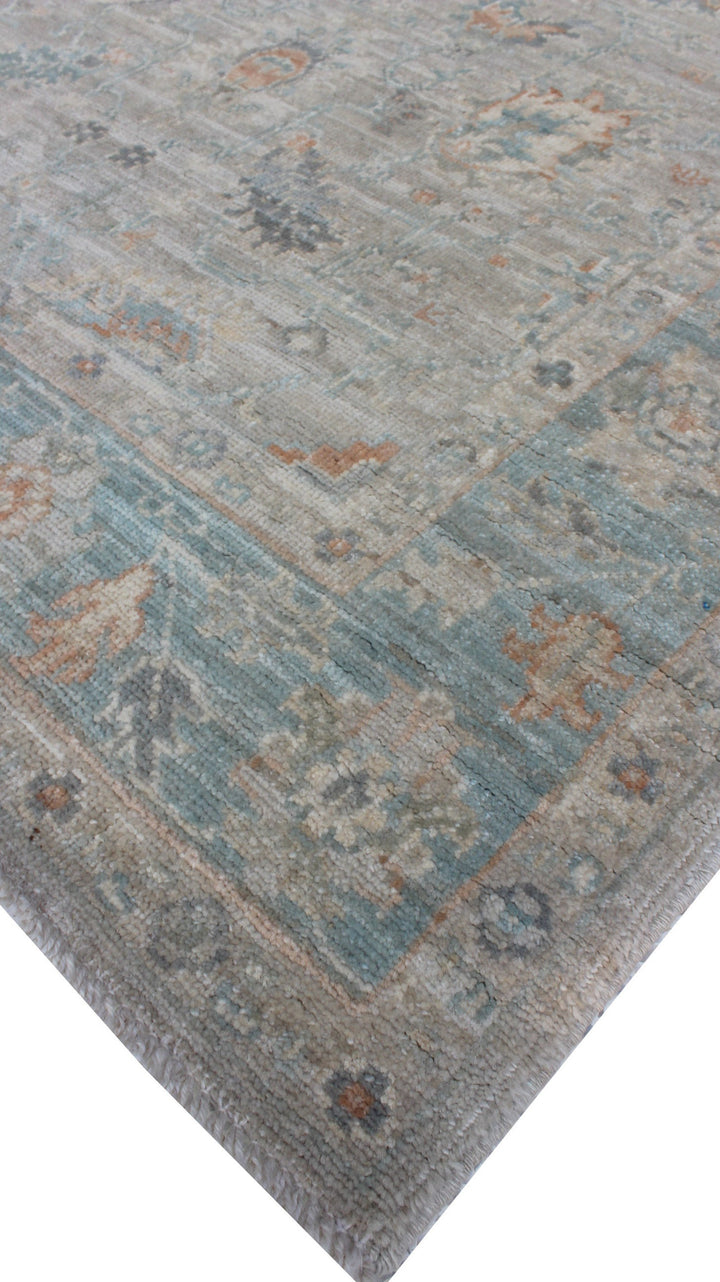 Turkish Oushak Rug - Muted Color Rug - Hand Knotted Oriental Rug - 4x6 Ft Tribal Rug - Gray Blue Beige Rug - Entryway Rug - Small Office Rug-San Francisco Rugs--San Francisco Rugs