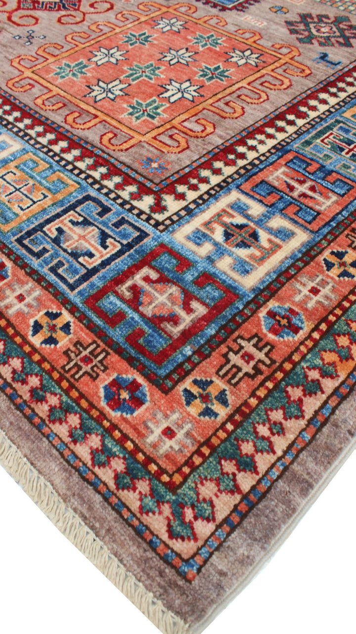 Geometric 5'7x8'4 Ft Hand Knotted Rug - Tribal Afghan Rug - Plush Wool Rug - 6x8 Dining Room Rug - Living Room, Office Rug - Home Decor Rugs-San Francisco Rugs--San Francisco Rugs