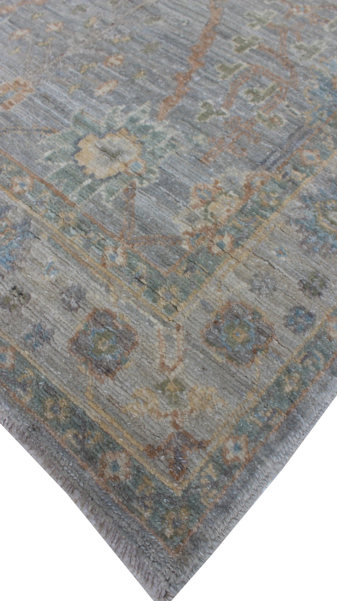 Gray 3x8 Ft Hand Knotted Wool Runner Rug - Turkish Oushak Rug - Home Decor Runner Rug - 8 Ft Hallway Runner Rug - Kitchen Rug - Office Rug-San Francisco Rugs--San Francisco Rugs