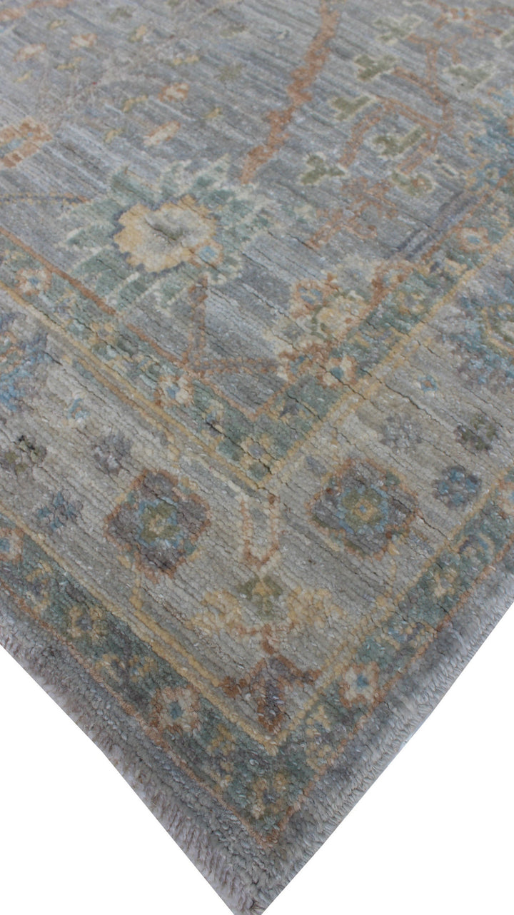 Gray 3x8 Ft Hand Knotted Wool Runner Rug - Turkish Oushak Rug - Home Decor Runner Rug - 8 Ft Hallway Runner Rug - Kitchen Rug - Office Rug-San Francisco Rugs--San Francisco Rugs