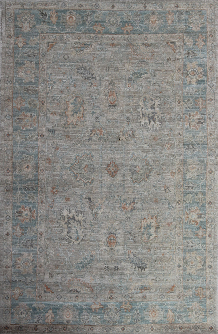 Turkish Oushak Rug - Muted Color Rug - Hand Knotted Oriental Rug - 4x6 Ft Tribal Rug - Gray Blue Beige Rug - Entryway Rug - Small Office Rug-San Francisco Rugs--San Francisco Rugs