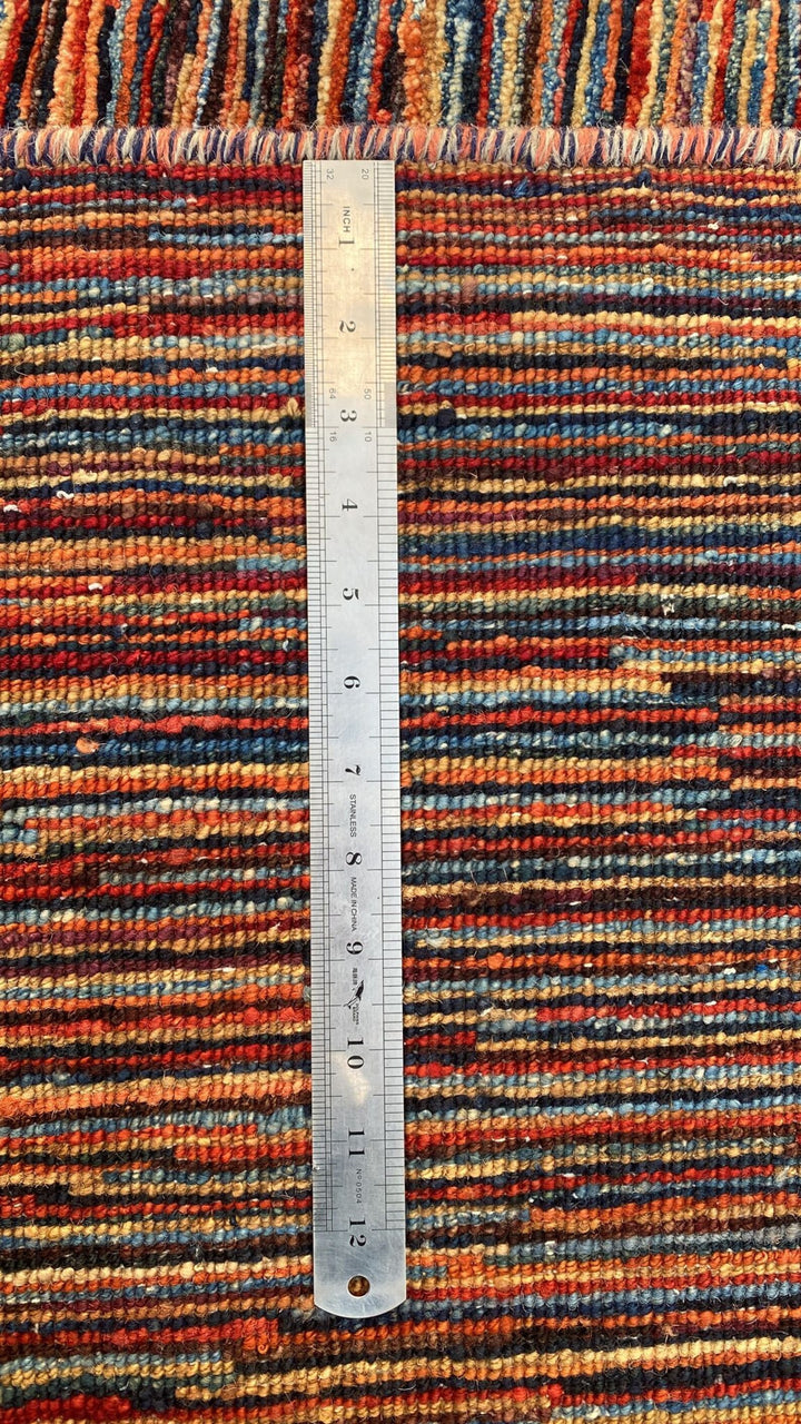 8X10 MULTICOLOR STRIPED HAND KNOTTED MODERN RUG-San Francisco Rugs--San Francisco Rugs