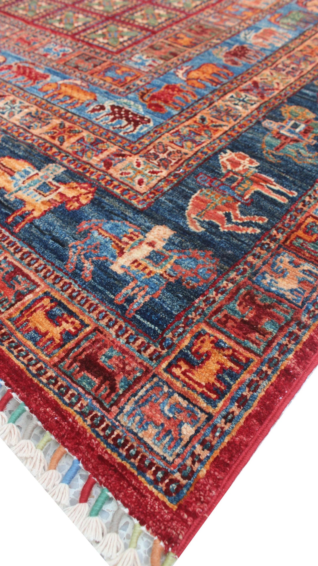 5.7X7.9 ft Hand Knotted Pzyryk Design Animal Print Rug-San Francisco Rugs--San Francisco Rugs
