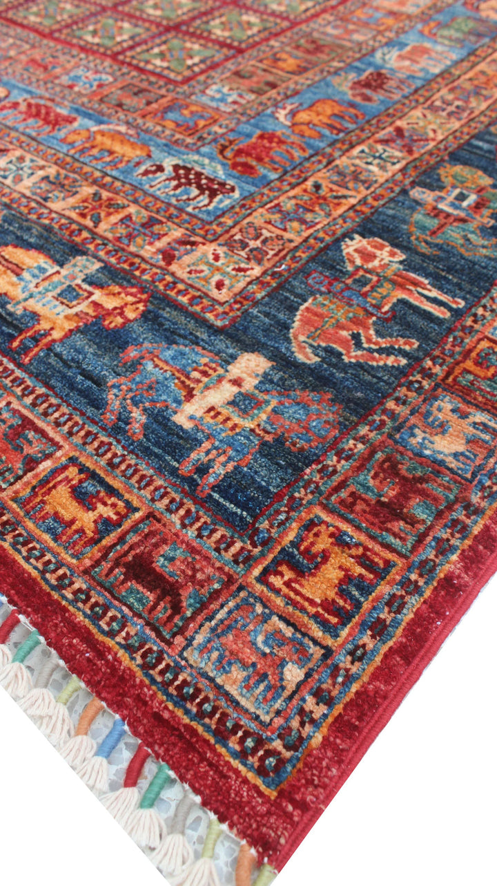 5.7X7.9 ft Hand Knotted Pzyryk Design Animal Print Rug-San Francisco Rugs--San Francisco Rugs