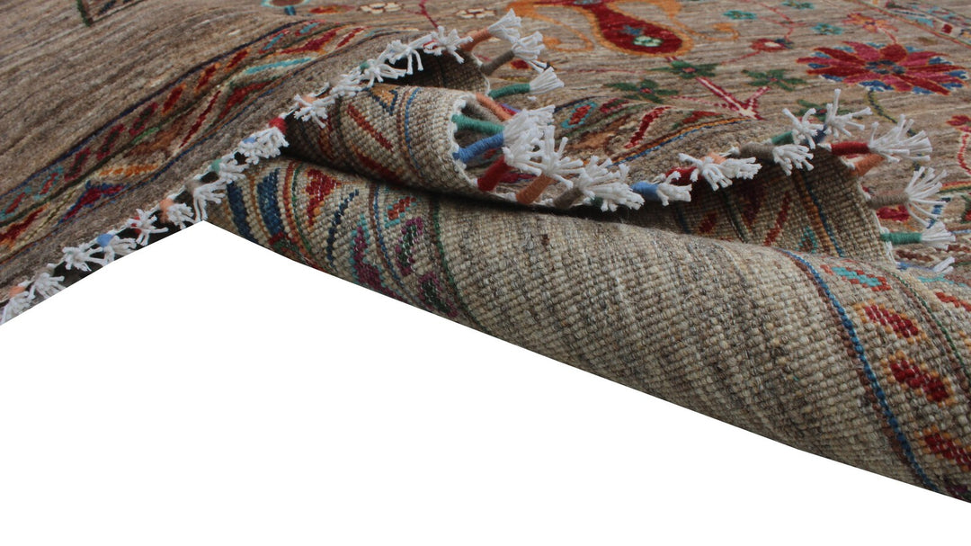 6X8 Natural Gray Floral Rug-San Francisco Rugs--San Francisco Rugs