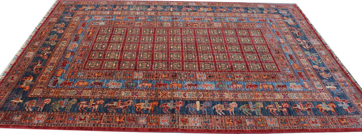 5.7X7.9 ft Hand Knotted Pzyryk Design Animal Print Rug-San Francisco Rugs--San Francisco Rugs