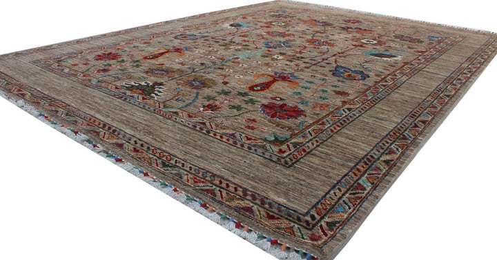6X8 Natural Gray Floral Rug-San Francisco Rugs--San Francisco Rugs