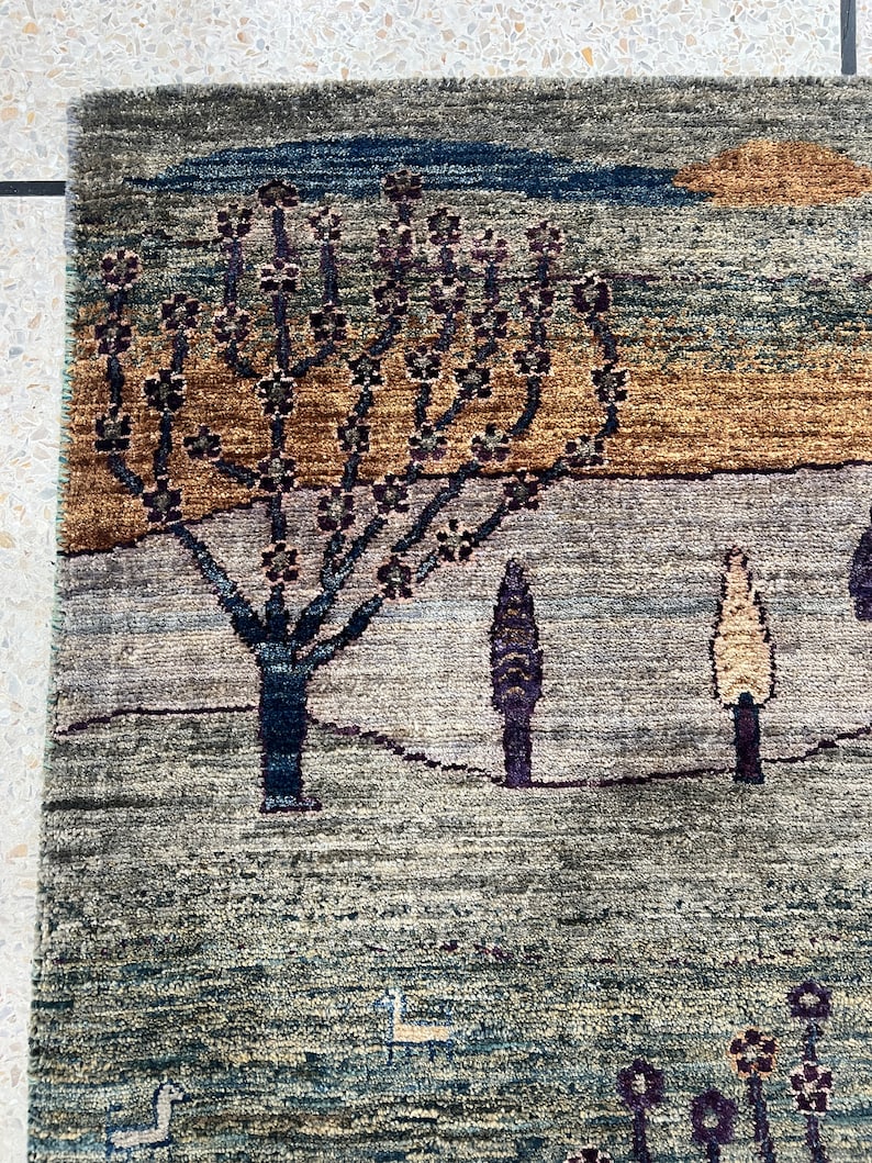 Fine Quality 2x3 Ft Hand Knotted Wool Rug - Afghan Luri Gabbeh Rug - Small Office Rug - Entryway Rug - 2x3 Kitchen Rug - Home Decor Rugs-San Francisco Rugs--San Francisco Rugs