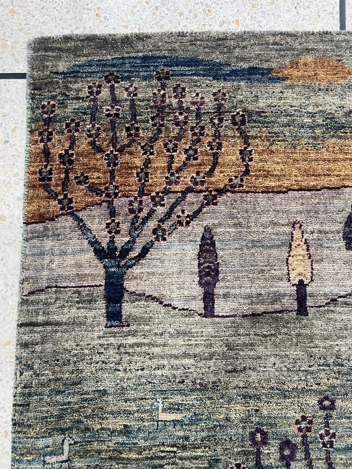 Fine Quality 2x3 Ft Hand Knotted Wool Rug - Afghan Luri Gabbeh Rug - Small Office Rug - Entryway Rug - 2x3 Kitchen Rug - Home Decor Rugs-San Francisco Rugs--San Francisco Rugs